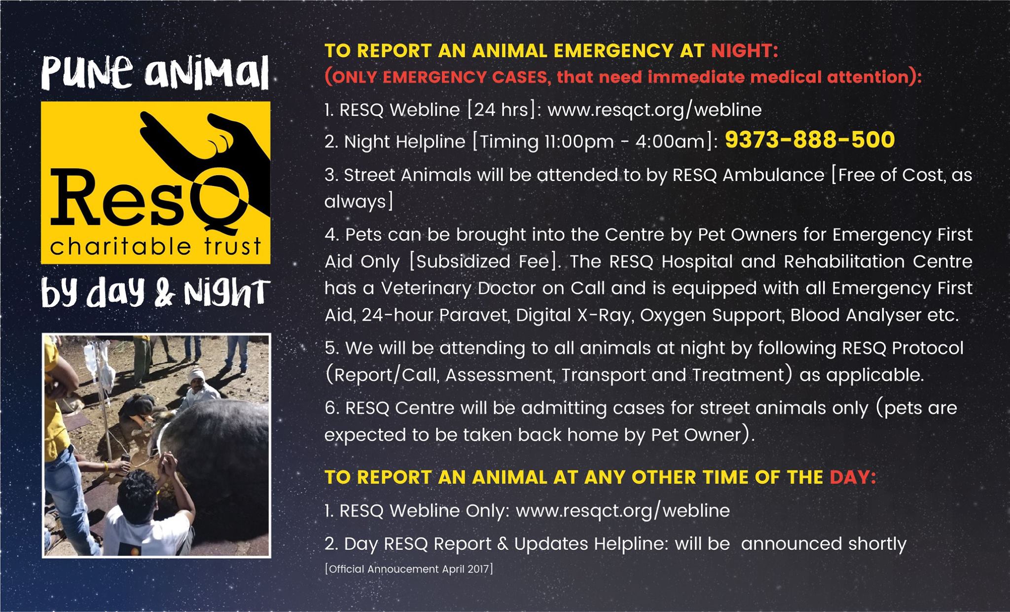 ResQ Night Emergencies - RESQ Charitable Trust ResQ Night Emergencies - RESQ Charitable Trust