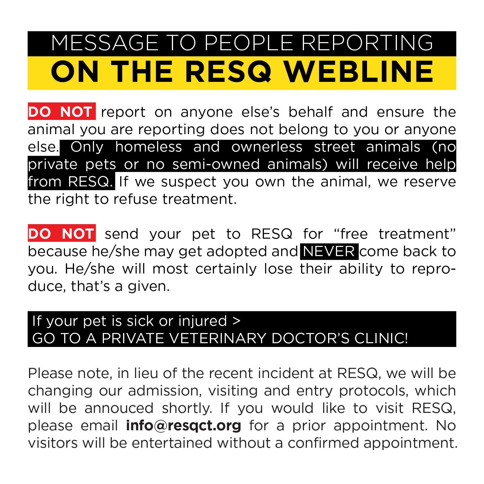 Resq Charitable Trust Change In The Resq Protocol
